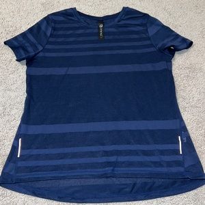 MPG Blue Mesh Tee - Size Small